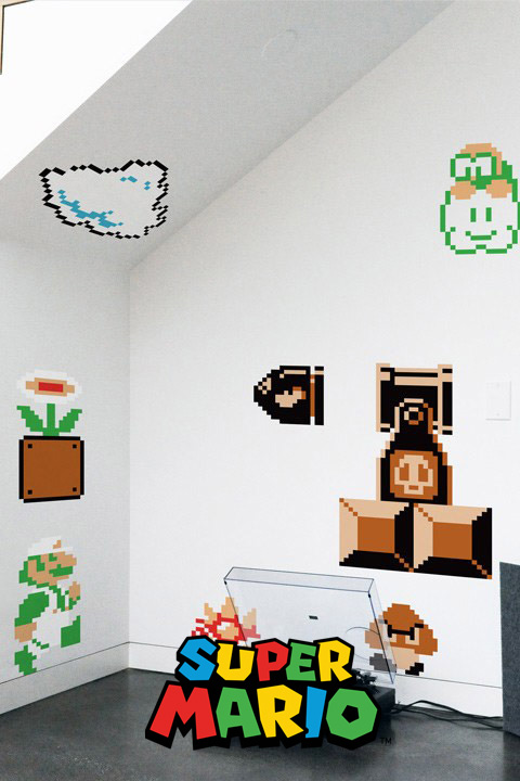 Super Mario Bros. x30 Giant Wall Stickers Nintendo: Wall Sticker & Wall Decal Main Image