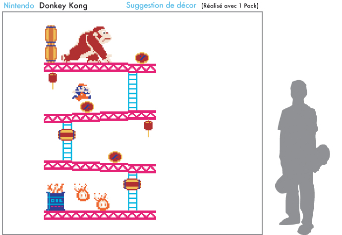 Stickers muraux Donkey Kong par  Nintendo 