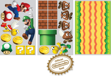 NEW Super Mario Bros. x24 Wall Sticker Decals Nintendo: Sticker / Wall Decal Outline