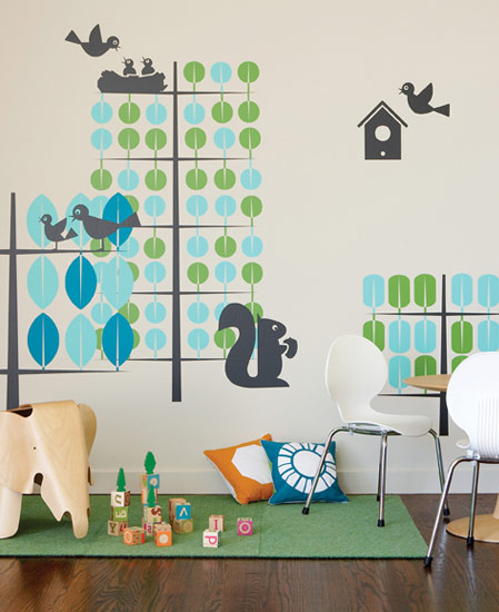 Mint  Trees - Kids Wall Stickers  Boodalee: Wall Sticker & Wall Decal Main Image