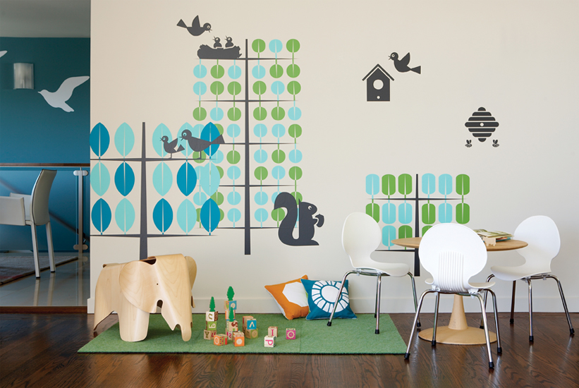 Mint  Trees - Kids Wall Stickers  Boodalee: Wall Sticker & Wall Decal Main Image