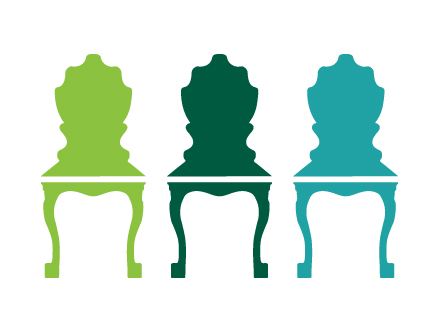 Contenu du pack: Stickers chaises baroques  Jan Habraken