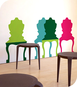 Stickers Muraux et stickers deco Stickers chaises baroques  chez stickboutik.com