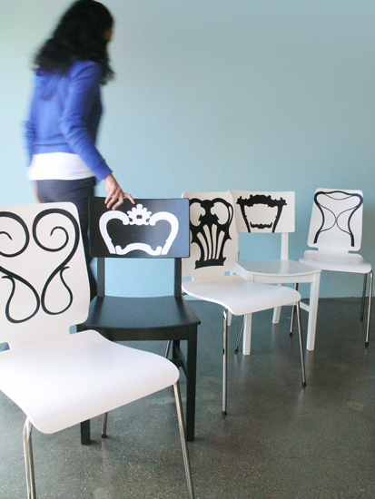 Image: Stickers dos de chaises rétro  sur Stickboutik.com