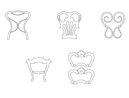 Contenu du pack: Stickers dos de chaises Jan Habraken