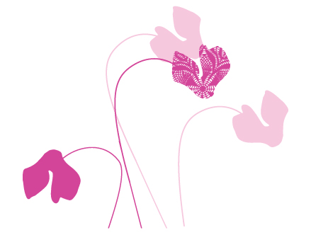 Cyclamen Raspberry - Giant Wall Stickers  ilan Dei: Sticker / Wall Decal Outline