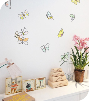 Stickers Muraux et stickers deco Stickers Papillons Aquarelle chez stickboutik.com