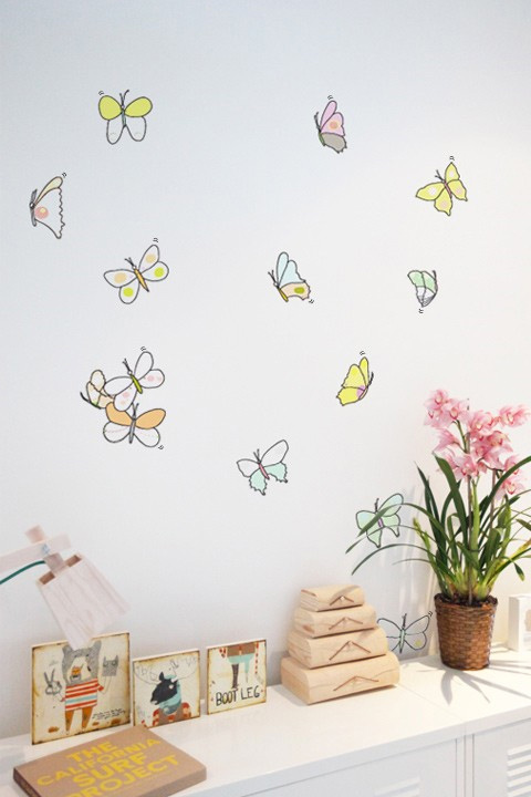 Flutter Butterflies - Wall Stickers  Christy Flora: Wall Sticker & Wall Decal Main Image