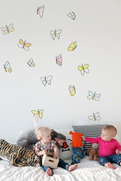 Flutter Butterflies - Wall Stickers  Christy Flora: Wall Sticker & Wall Decal Main Image