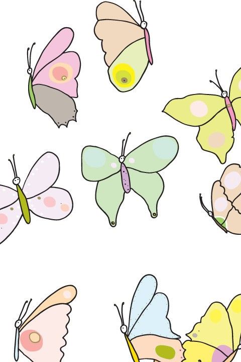 Flutter Butterflies - Wall Stickers  Christy Flora: Wall Sticker & Wall Decal Main Image