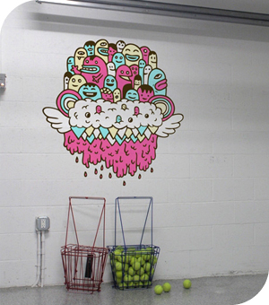 Stickers Muraux et stickers deco Stickers muraux Flying Head /Rose chez stickboutik.com
