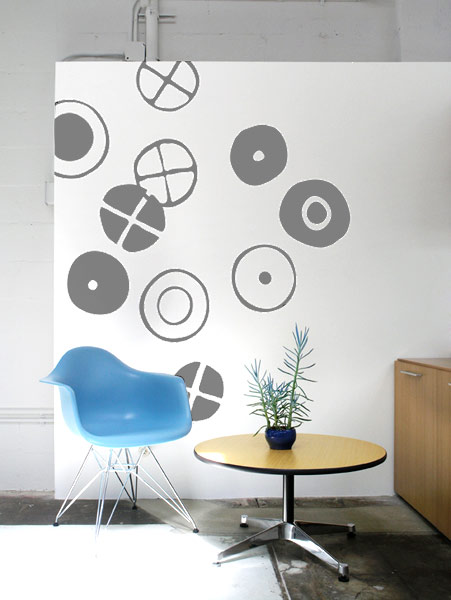 Circles - Big Graphite Stickers  Charles & Ray EAMES: Wall Sticker & Wall Decal Main Image