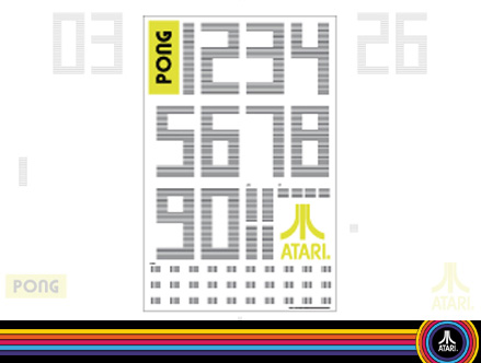 Contenu du pack: Stickers muraux Pong Atari 