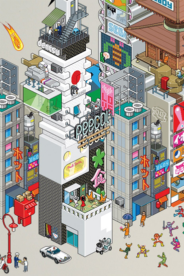 Stickers muraux Tokyo  eBoy : Wall Sticker & Wall Decal Main Image