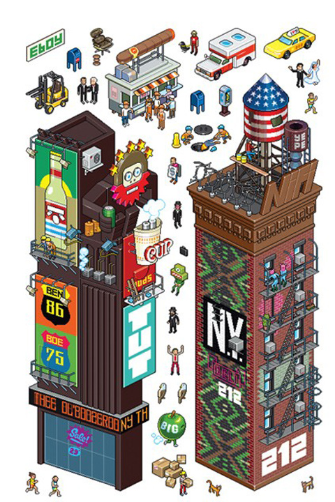 Stickers muraux NewYork City par  eBoy