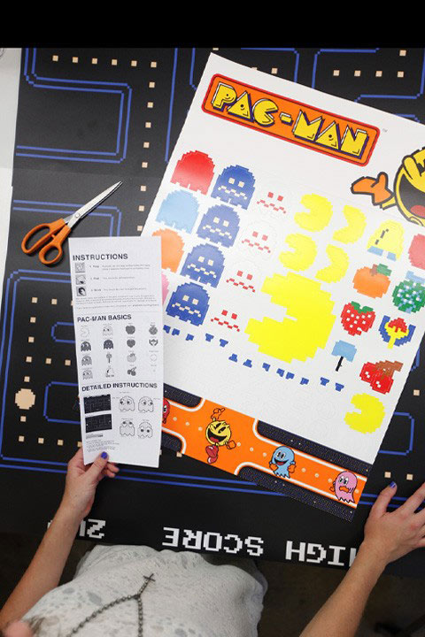 Official PAC-MAN Wall Stickers | Labyrinth - Giant Wall Stickers by  Namco/Bandai for a custom Geek decor - Stickboutik.com - 5/9