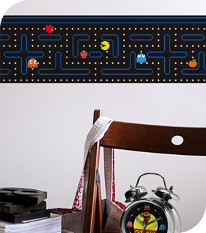 Stickers Muraux et stickers deco Sticker PacMan Frise murale chez stickboutik.com