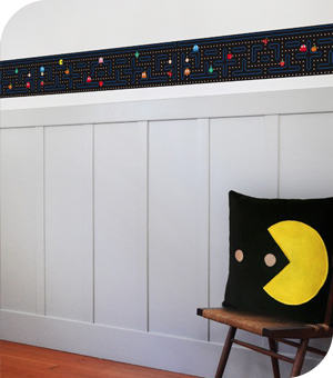 Stickers Muraux et stickers deco Sticker PacMan Frise murale chez stickboutik.com