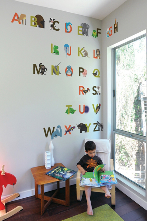 Animal Alphabet - Kids Wall Stickers by A Modern Eden- Giant Wall Stickers  & Wall Decals