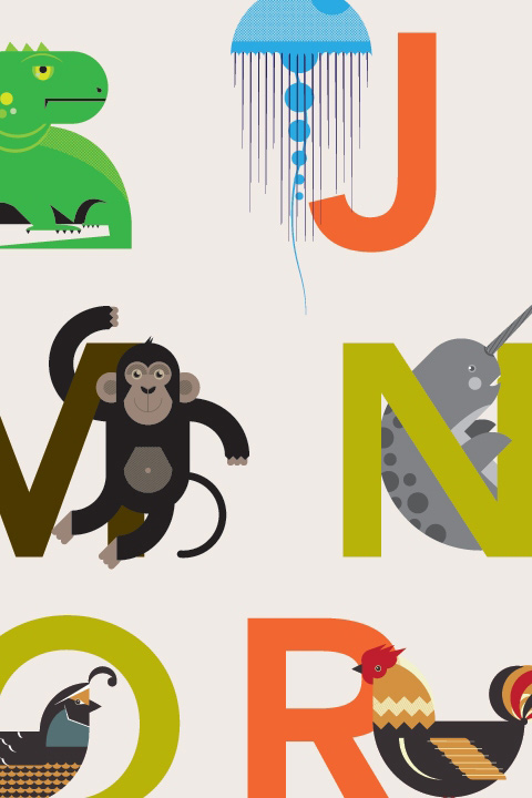 Animal Alphabet - Kids Wall Stickers  A Modern Eden: Wall Sticker & Wall Decal Main Image