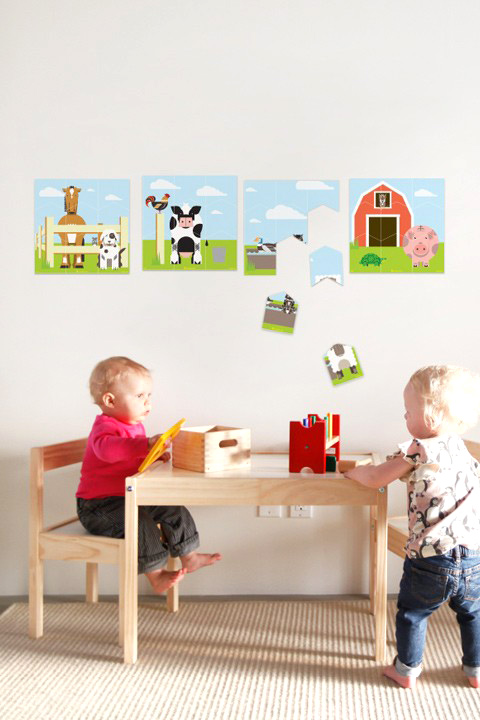 Farm Wall Puzzle - Kids Wall Stickers   A Modern Eden: Wall Sticker & Wall Decal Main Image