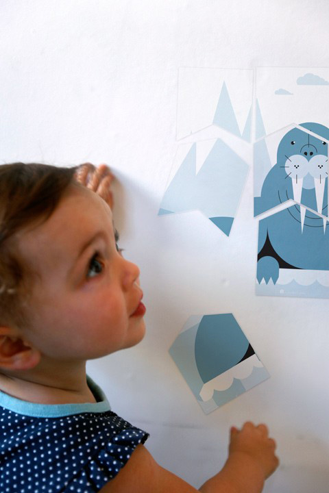 Polar Wall Puzzle - Kids Wall Stickers  A Modern Eden: Wall Sticker & Wall Decal Main Image