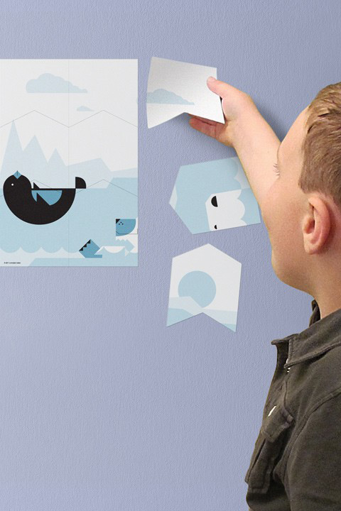 Polar Wall Puzzle - Kids Wall Stickers  A Modern Eden: Wall Sticker & Wall Decal Main Image