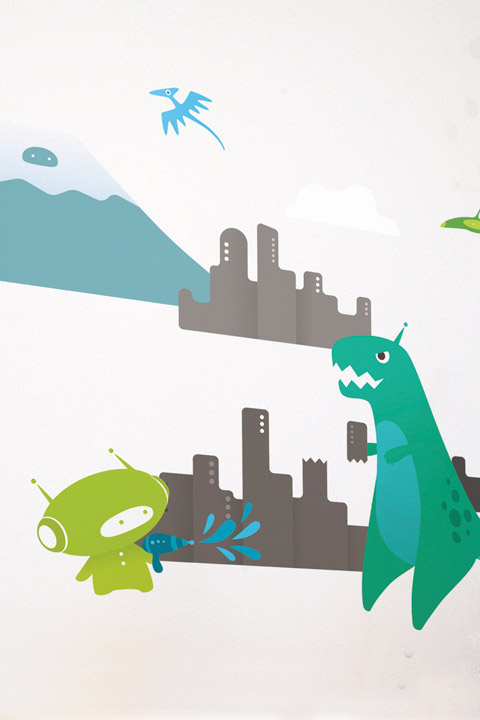 TRex - Kids Wall Stickers  BabyBot: Wall Sticker & Wall Decal Main Image