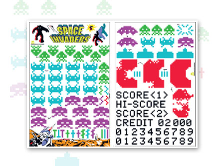 Contenu du pack: Space Invaders Stickers Géants Officiels  Taito