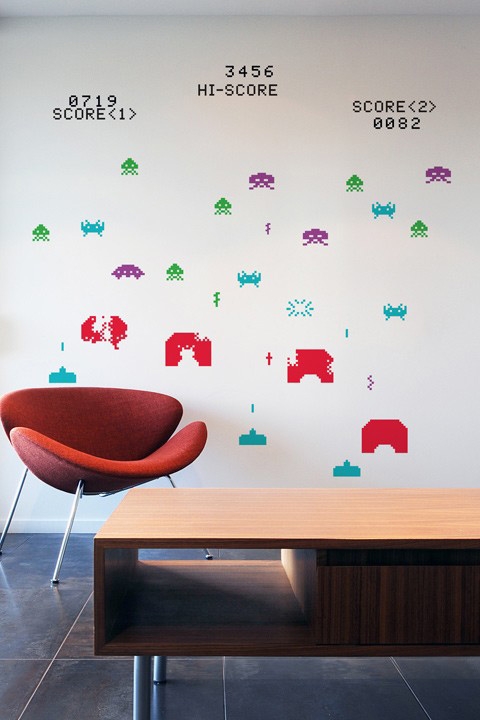 Giant Wall Stickers by Taito Space Invaders: Wall Sticker & Wall Decal Main Image
