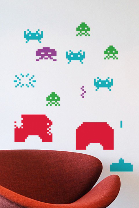 Space Invaders Stickers Gants Officiels  par  Taito