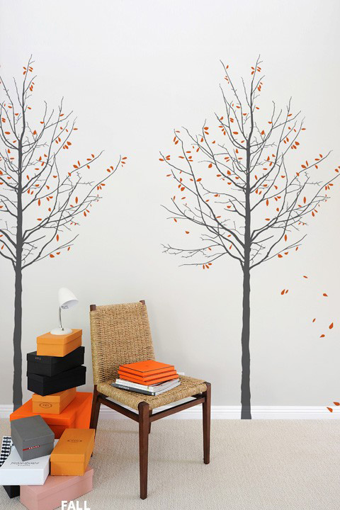 Four Seasons Graphite - Giant Wall Sticker  Mina Javid: Wall Sticker & Wall Decal Main Image