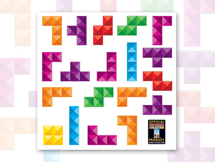 Contenu du pack: Stickers muraux Tetris Pyramide (Mini) Tetris