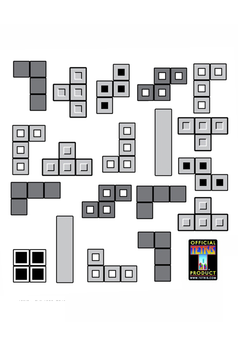 Stickers Geek & Jeux Vidéo:Stickers muraux Tetris Rétro (Mini) Officiels - Stickboutik.com - 1/5