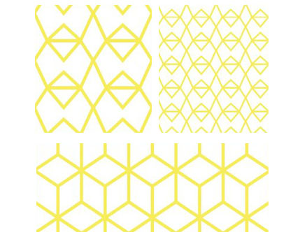 Stickers Muraux et stickers deco Fold Yellow Crystal - Stickers Muraux chez stickboutik.com