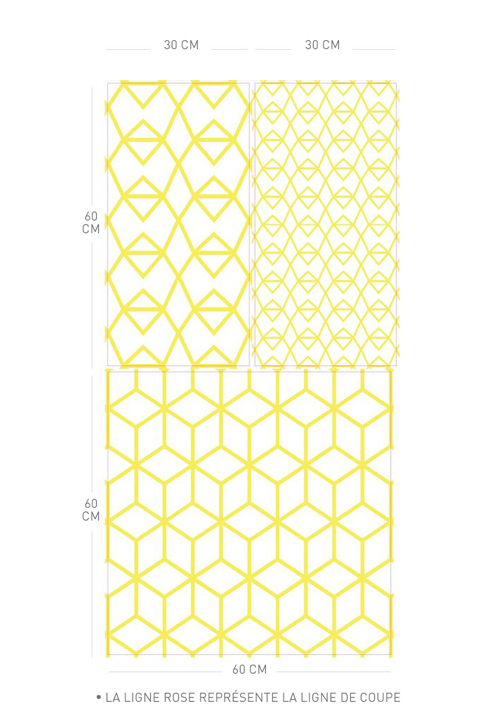 Fold Yellow Crystal - Stickers Muraux  Kirath Ghundoo - 3/4