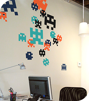 Stickers Muraux et stickers deco Stickers muraux 8 bit r�tro 80s chez stickboutik.com