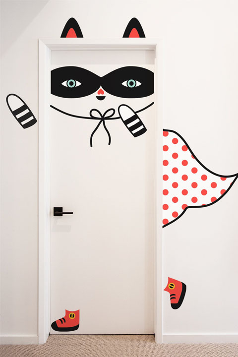 Mr. Hero - Stickers de porte par  Muxxi