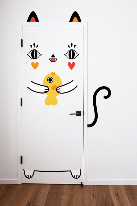 Miss Kat - Stickers de porte par  Muxxi