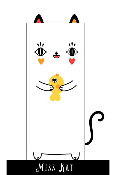 Miss Kat - Stickers de porte par  Muxxi