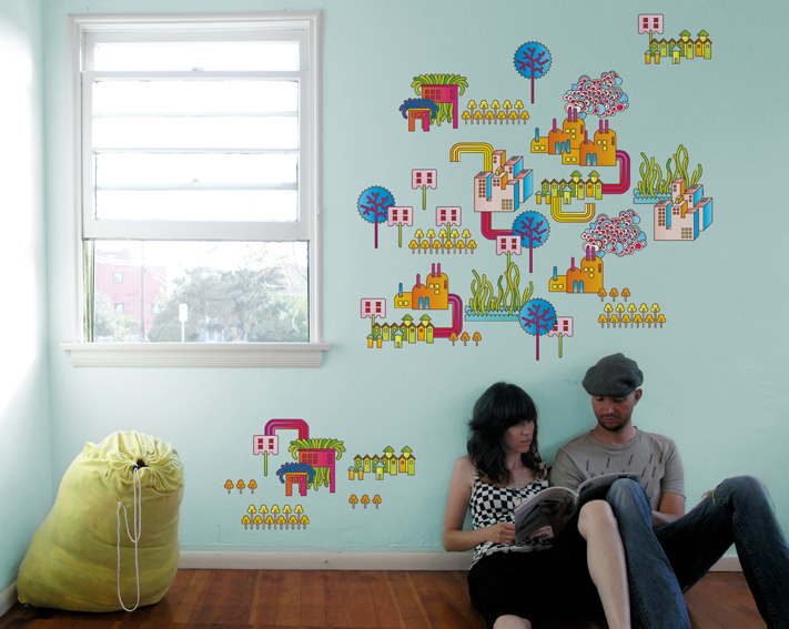 Stickers / fresque Dreamland par Undoboy: Wall Sticker & Wall Decal Main Image