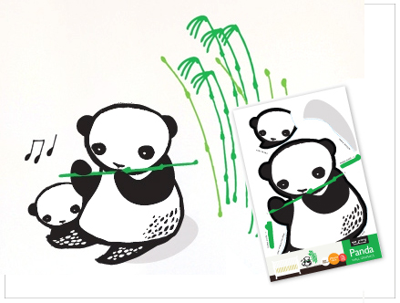 Contenu du pack: Stickers muraux Pandas  WeeGallery