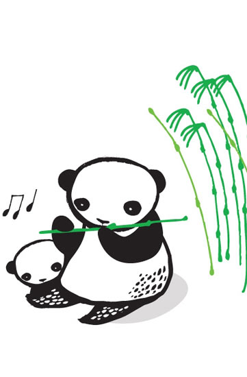 Musical Pandas - Kids Wall Stickers  WeeGallery: Wall Sticker & Wall Decal Main Image