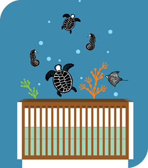 Stickers Muraux et stickers deco Stickers muraux Undersea  chez stickboutik.com