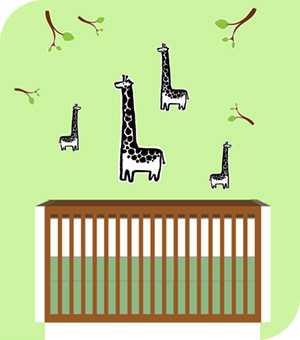 Stickers Muraux et stickers deco Stickers muraux Giraffe  chez stickboutik.com