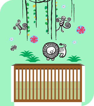 Stickers Muraux et stickers deco Stickers muraux Jungle  chez stickboutik.com