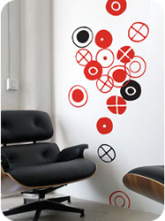 Stickers muraux Circles M par Charles EAMES