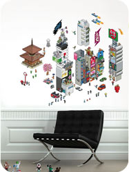 Stickers muraux eBoy   Tokyo - stickboutik.com