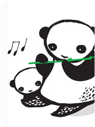 Stickers muraux Pandas  par WeeGallery - stickboutik.com