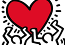Sticker Dancing Heart Keith Haring